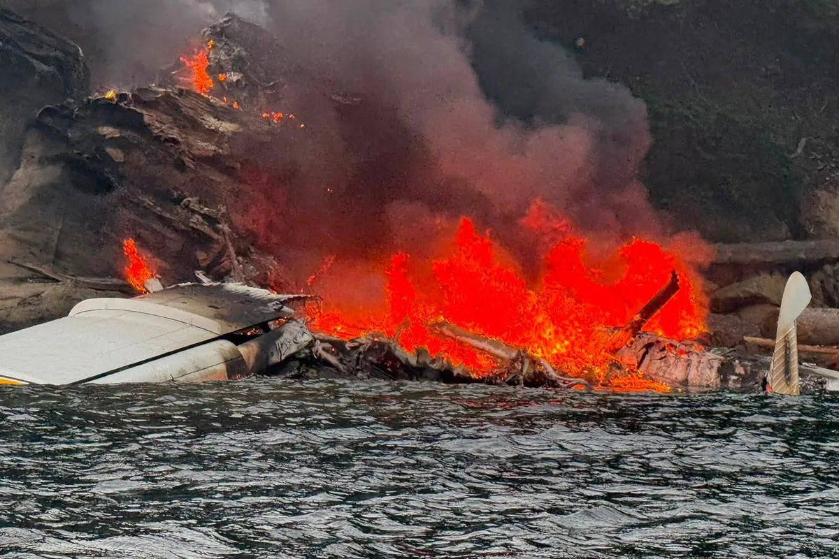 水上機が島の海岸に激突、乗客乗員11人全員が生還した奇跡
